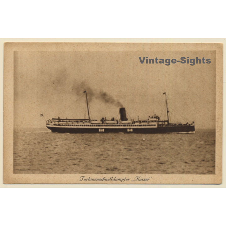 HAPAG: Turbinen Schnelldampfer Kaiser (Vintage PC ~1923)