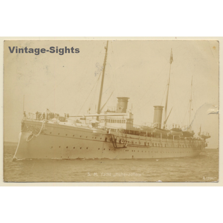 S.M. Yacht Hohenzollern / Steamship (Vintage RPPC 1906)