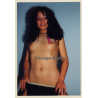 Erotic Study: Slim Darkhaired Nude With Red Lipstick *1 (Vintage Photo ~1980s)