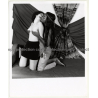 Longhaired Ebony Beauty Embrace Topless Friend / Lesbian INT (Vintage Photo Master B/W ~1960s/1970s)