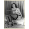 Erotic Study: Dreamy Brunette Nude With Nylons*2 (Vintage Photo GDR ~1980s)