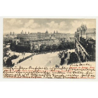 Recuerdo De Buenos Aires / Plaza 25 De Mayo (Vintage Colored Postcard 1902)