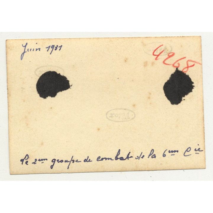 Force Publique 2ème Groupe De Combat / Congo (Vintage Photo B/W 1931)