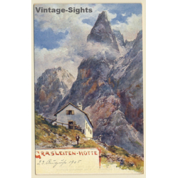 Südtirol: Grasleiten Hütte - Dolomites (Vintage PC 1905)