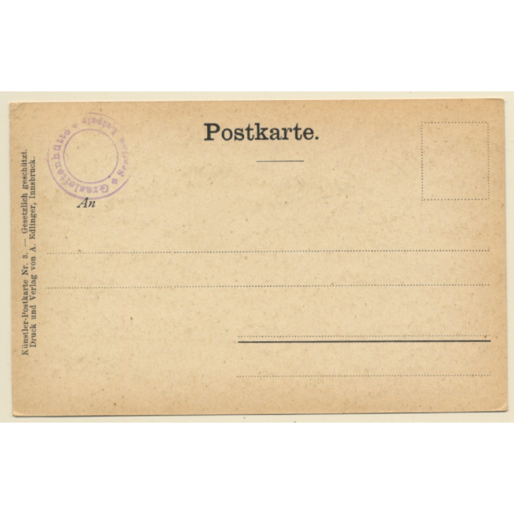 Südtirol: Grasleiten Hütte - Dolomites (Vintage PC 1905)