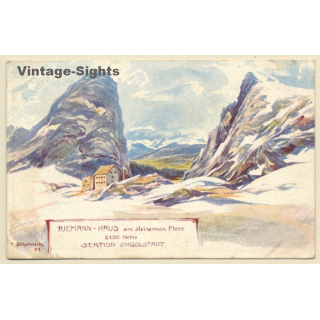 Austria: Riemannhaus (2130m) Mountain (Vintage PC  ~1910s/1920s)