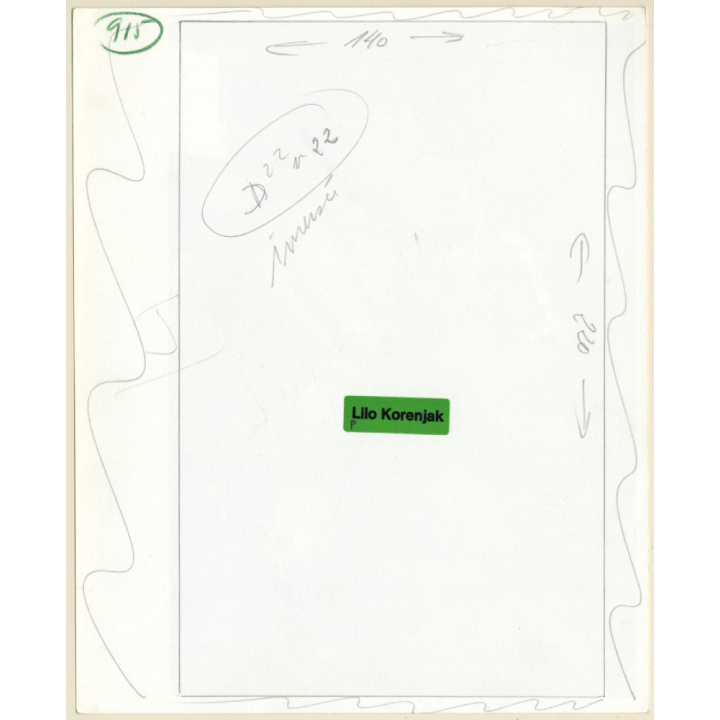 Artistic Erotic Couple Study *12: Dressed Man Snuggles Nude Female (Vintage Photo KORENJAK 1960s/1970s)