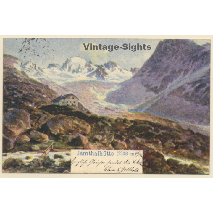Tirol / Austria: Jamthalhütte (Vintage PC 1902)