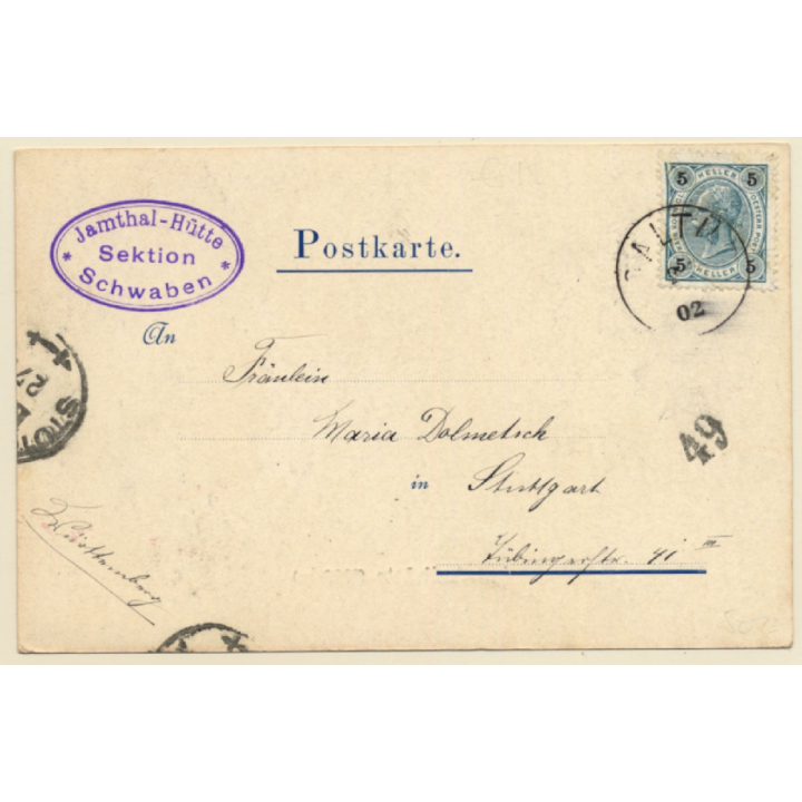 Tirol / Austria: Jamthalhütte (Vintage PC 1902)