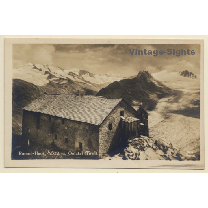 Oetztal / Tirol: Ramol Haus / Schutzhütte (Vintage RPPC 1927)