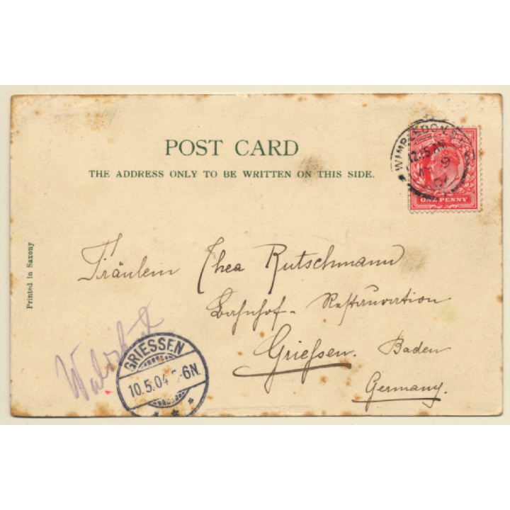 UK: Tower of London - River Thames (Vintage PC  1904)