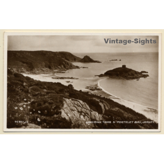 Jersey / UK: Janvrins Tomb and Portelet (Vintage RPPC)