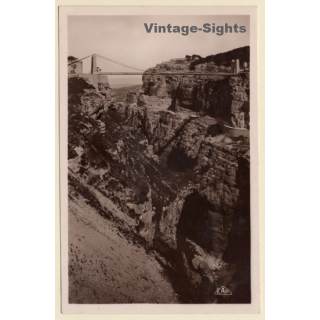Algeria: Bridge Across Rhummel River - Sidi M'Cid (Vintage RPPC)