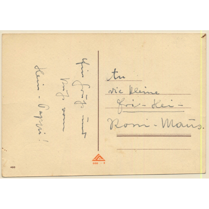 Salac: Funny Comic Style Bear *1 / Portrait - Hat (Vintage PC ~1940s)