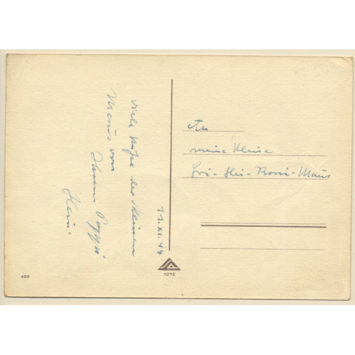 Salac: Funny Comic Style Bear *7 / Shovel Stones Accident (Vintage PC ~1940s)