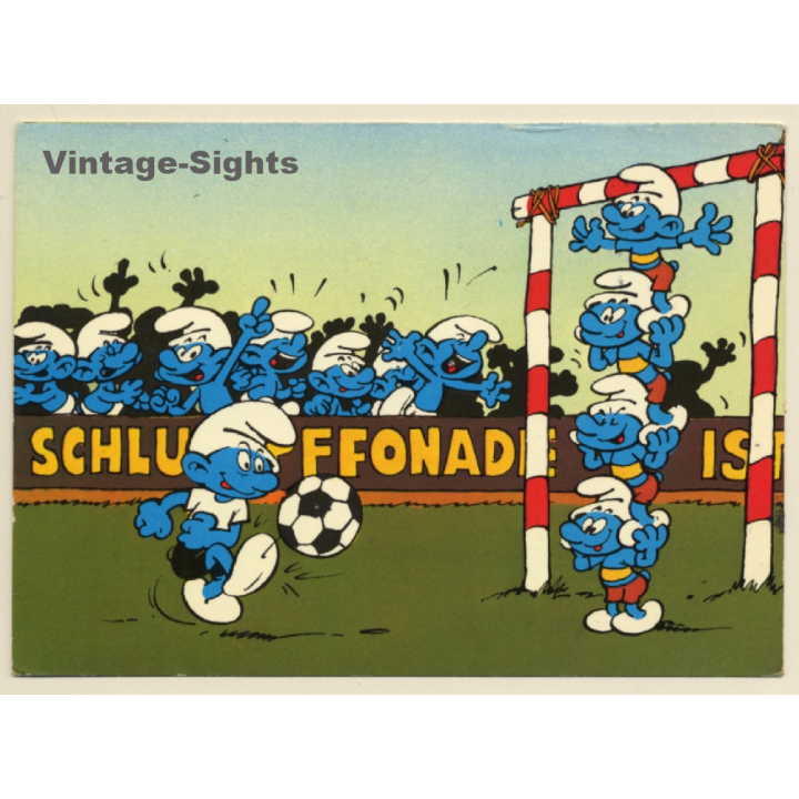 Comic: Fussball Schlümpfe / Soccer Smurfs (Vintage PC ~1980s)