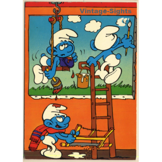 Comic: Maler Schlümpfe / Painting Smurfs (Vintage PC ~1980s)