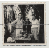 Rencontre Dans La Brousse - Meeting In Th Bush / Congo (Vintage Photo B/W 1936)