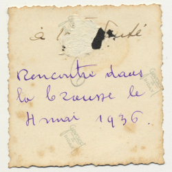 Rencontre Dans La Brousse - Meeting In Th Bush 3 / Congo (Vintage Photo B/W 1936)