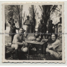 Rencontre Dans La Brousse - Meeting In Th Bush 4 / Congo (Vintage Photo B/W 1936)