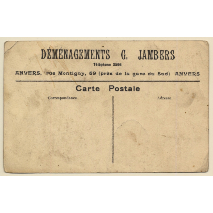 Antwerp: G. Jambers Verhuizing / Moving Company (Vintage PC ~1910s)