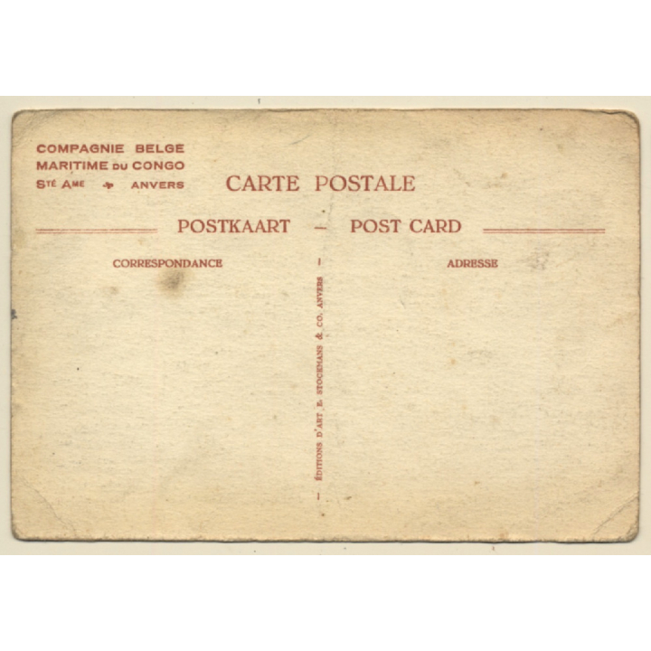 L.Noroy: Compagnie Belge Maritime Du Congo: Avril (Vintage PC ~1910s)