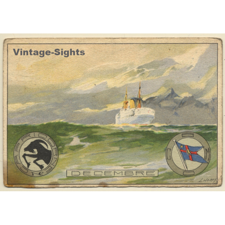 L.Noroy: Compagnie Belge Maritime Du Congo: Decembre (Vintage PC ~1910s)