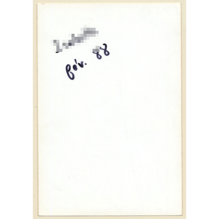 Erotic Study: Natural Nude Stretches Out On Couch / Hairy Armpits (Vintage Photo ~1980s)