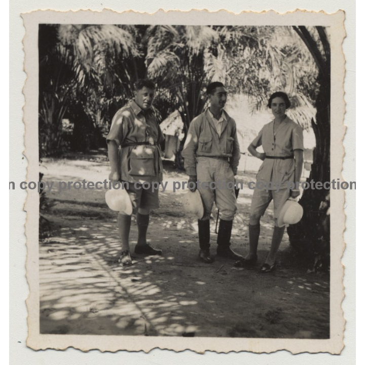 Rencontre Dans La Brousse - Meeting In The Bush 6 / Congo (Vintage Photo B/W 1936)