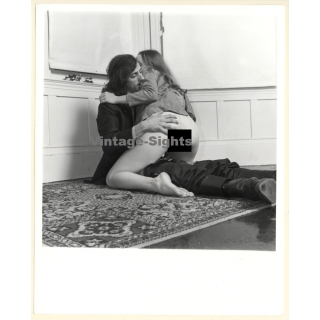 Erotic Study by T.Liori: Semi Dressed Couple Teasing Each Other*3 (Vintage Photo KORENJAK 1960s/1970s)