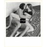 Erotic Study by T.Liori: Semi Dressed Couple Teasing Each Other*4 (Vintage Photo KORENJAK 1960s/1970s)
