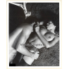 Erotic Study: Nude Interracial Couple On Flocati (Vintage Photo KORENJAK 1960s/1970s)