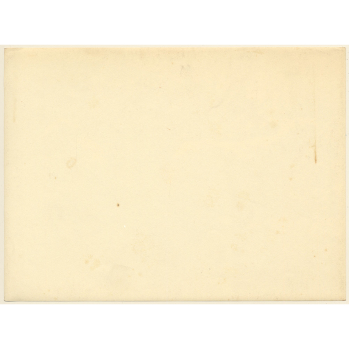 Little Girl In Feeding Trough Beside A Sheep (Large Vintage Photo ~1910s/1920s)