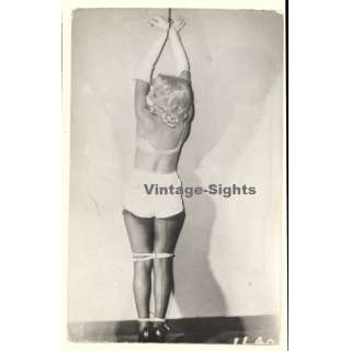 Irving Klaw: Rear View Of Blonde Maid In Bondage / Gag - BDSM (Vintage Photo ~1950s/1960s)
