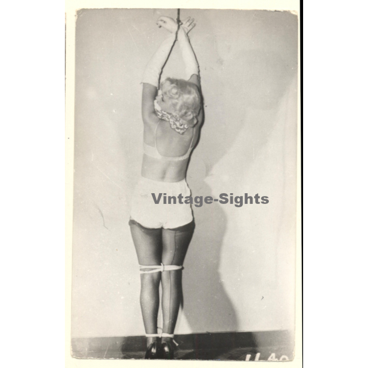 Irving Klaw: Rear View Of Blonde Maid In Bondage / Gag - BDSM (Vintage Photo ~1950s/1960s)