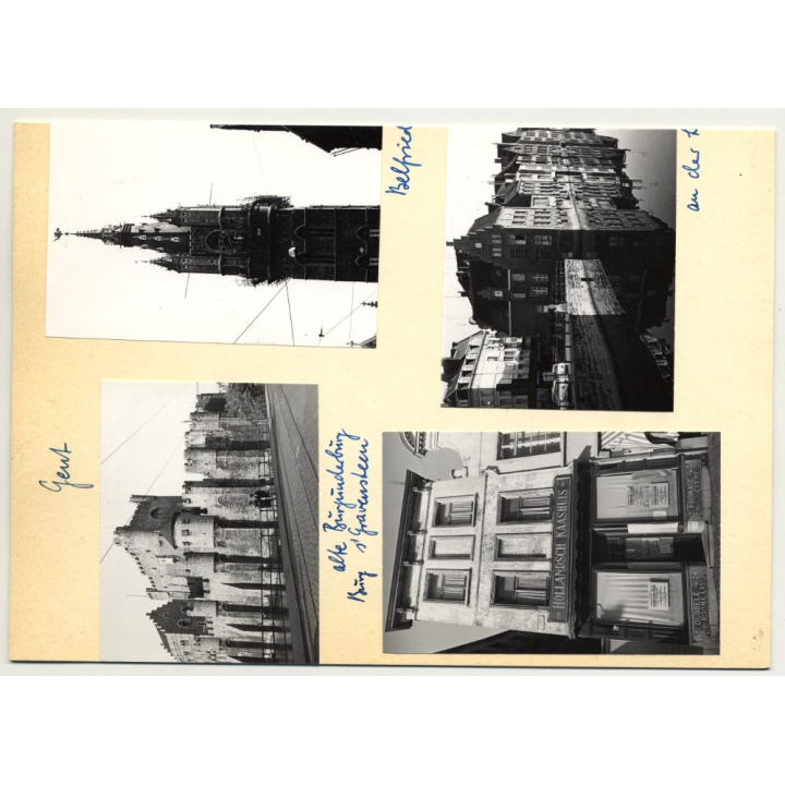 9000 Gent / Belgium: St. Michael's Bridge / Sint-Michielshelling (Vintage Photo B/W 1970s)