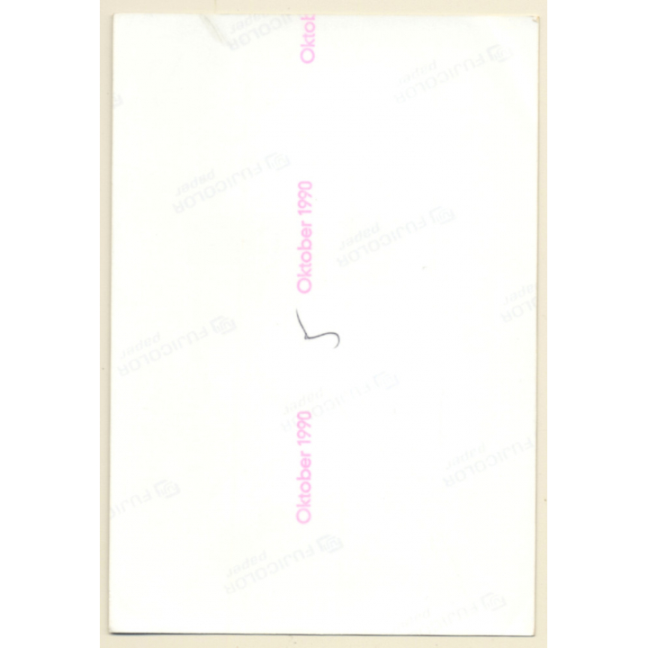 Erotic Study: Pretty Semi Nude Curlyhead In The Squats / Boobs (Vintage Photo ~1990s)