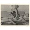 Blonde Mistress Ties On Couch / Gag - BDSM (2nd Gen. Photo 1950s/1960s)