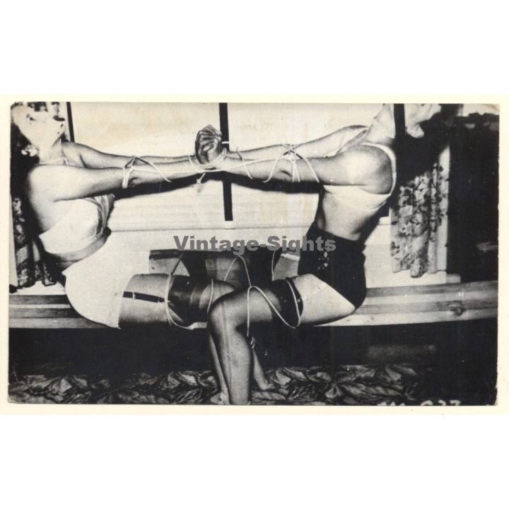 2 Semi Nude Maids In Bondage / Gag - BDSM (2nd Gen. Photo 1950s/1960s)