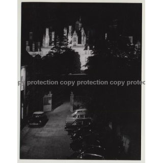 41250 Chambord: Castle Of Chambord At Night / Oldtimers  (Vintage Photo B/W 1962)
