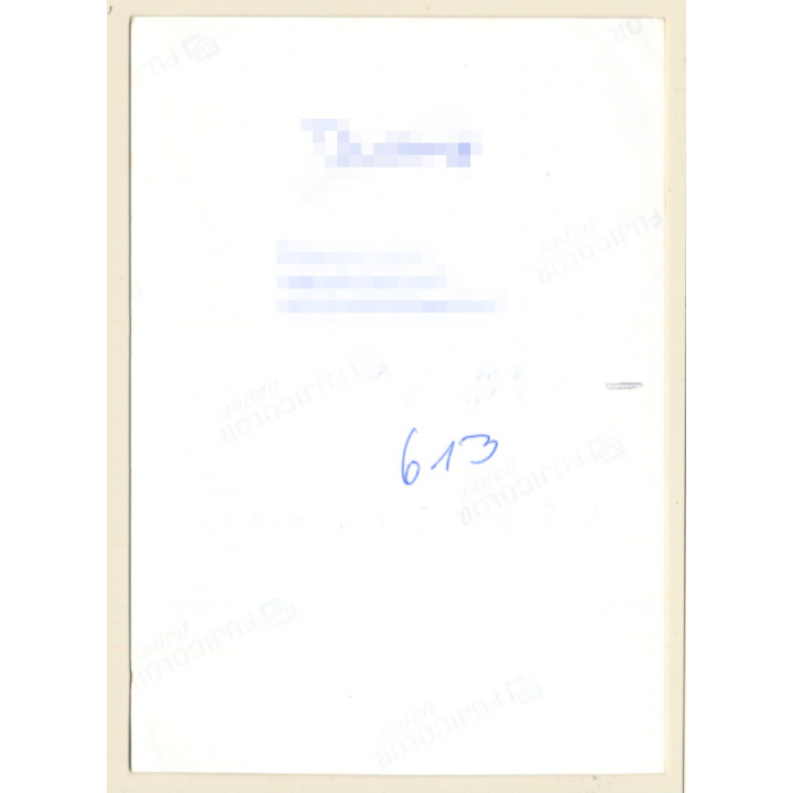 Erotic Study: Slim Semi Nude Redhead Looks At Camera / Eyes (Vintage Photo ~1980s)