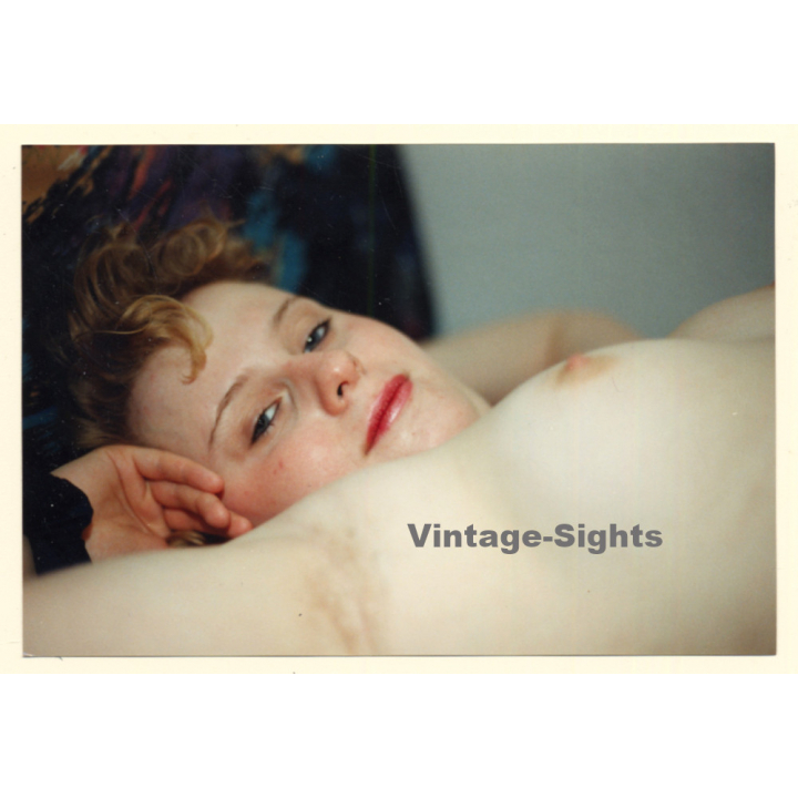 Erotic Study: Close-up Of Nude Curlyheads' Boobs & Armpit (Vintage Photo ~1990s)