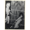 Slim BLonde Mistress Dominates Maid / Collar & Leash - BDSM (2nd Gen Photo ~1950s/1960s)