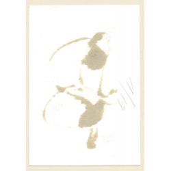 Semi Nude Maid Drinks Out Of Bottle / Ball & Chain - Collar - BDSM (2nd Gen Photo ~1950s/1960s)