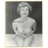 Erotic Study: Pretty Nude Pin-Up Smiles At Camera / Boobs (Vintage Photo ~1950s/1960s)