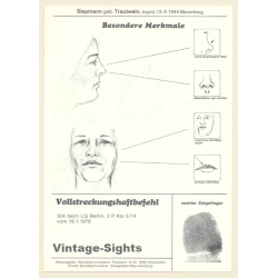 RAF Terroristin Ingrid Gertrud Elisabeth Siepmann (Vintage BKA Fahndungskarte 1979)