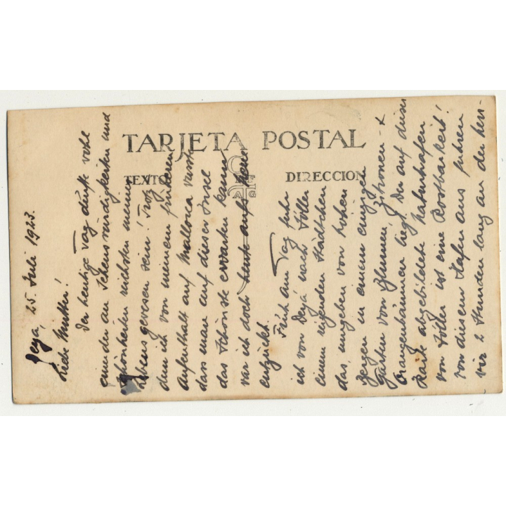 Mallorca / Baleares: Puerto De Soller / Port Of Soller (Vintage Postcard 1923)