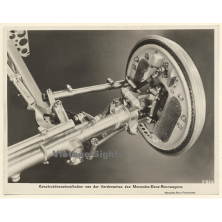Details Vorderachse Mercedes-Benz Rennwagen (Vintage Press Photo ~1950s)