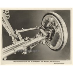 Details Vorderachse Mercedes-Benz Rennwagen (Vintage Press Photo ~1950s)