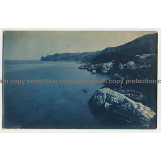 Mallorca / Baleares: Cala Deyá - Deya Beach (Vintage RPPC 1923)